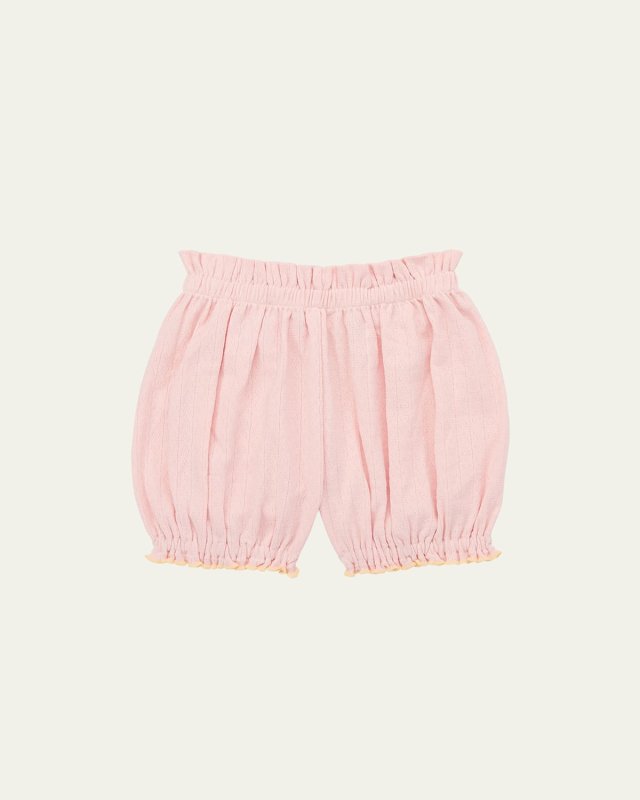 Girl's Heart Knit Shorts, Size 2-8